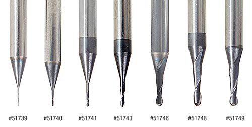 Amana Tool - 51760 AlTiN Coated CNC Steel, Stainless Steel & Composite Ball End Mini Mill 0.060 D x 0.360 CH x 1/8 SHK (51760)
