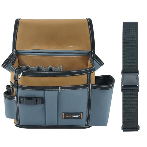 2pcs Zip Tie Holder,Zip Tie Organizer for Zipties Arrangement,14 Pocket-Electrician Tool Pouch with Belt