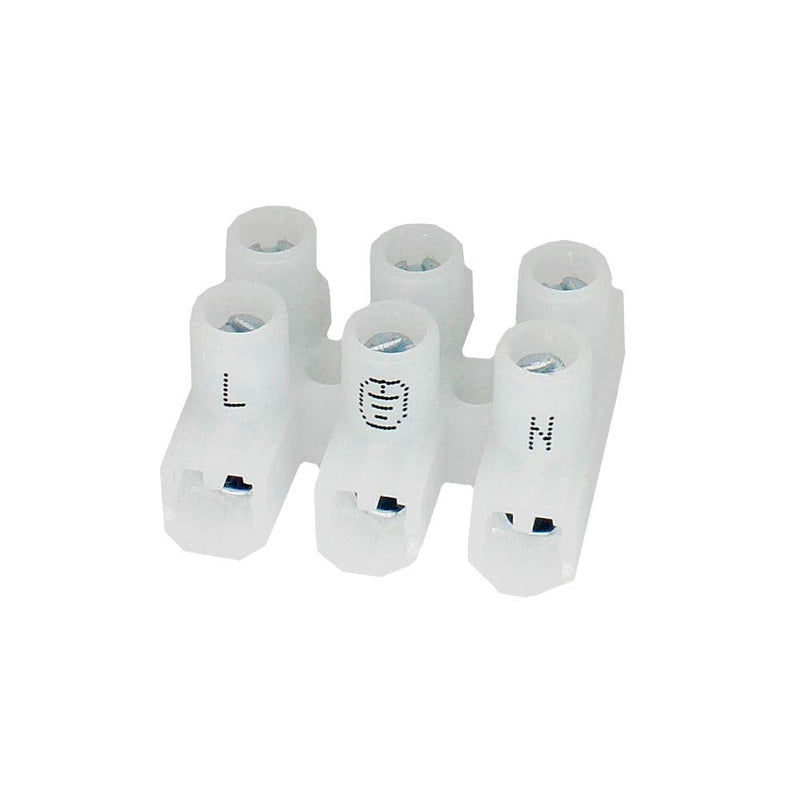 Distribution box white incl. 3-pin terminal block and accessories ø 70x32mm surface-mounted box connection box canopy ceiling box