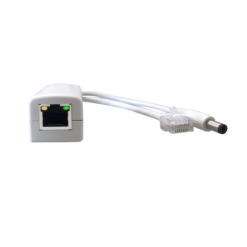 2-Pack Gigabit PoE Splitter Converter, 12V DC Output, IEEE 802.3 af/at Compliant, 10/100/1000Mbps, Plug 5.5mm x 2.1mm, for IP Camera, AP, WiFi Node, IP Phone and More, White