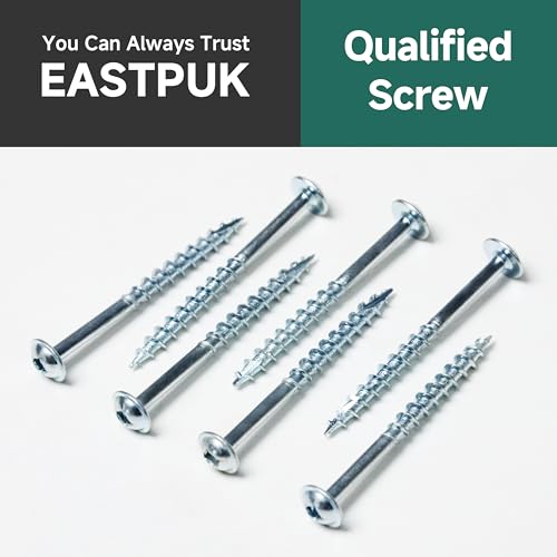 #8 Pocket Hole Screws 2-1/2 Inch, 300Pcs #8 x 2-1/2 Anti-Rust Zinc Plated Pocket Screws, Self-Tapping Tip Square Drive Wood Screw for Furniture with 150mm Drill Bit #8 x 2-1/2" Silver 300