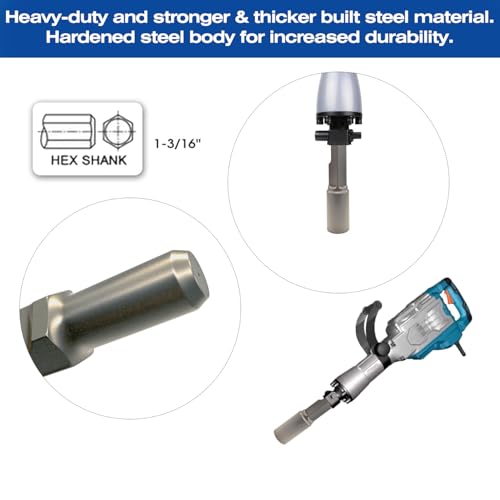 SDS-Hex Ground Rod Driver, Use with Demolition Jack Hammer, Hammer Drill Rod Driver Hex Shank, 1-3/16" Hex Shank (SDS HEX 1.2'') SDS HEX 1.2''(30MM)