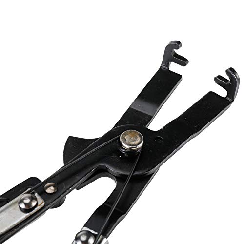 Piston Ring Compressor Set, 1pc Ratchet pliers and 6 pcs Piston Ring Bands (2-7/8 inches to 4-3/8 inches)
