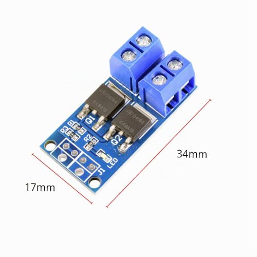 Transistor Mosfet Module 5V-36V 400W PWM Dual High Performance Driver Module MOSFET Switch Drive Compatible with Arduino (Pack of 20)