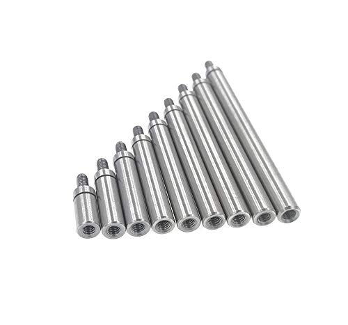SUXING Extensions for Measuring Inserts, Diameter 4.5 mm, Length 10/15/20/25/30/35/40/45/50 mm, Thread M2.5