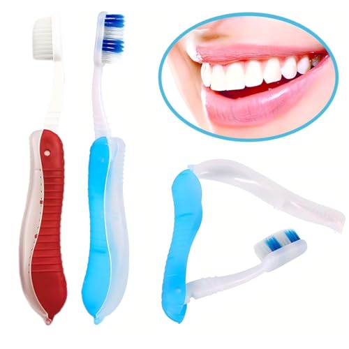 10 Pack Travel Toothbrushes, Foldable Travel Toothbrushes for Travel, Portable Manual Travel Toothbrushes for Adults, Camping, School, Business Trip