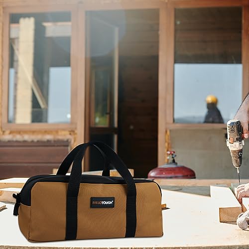 MELOTOUGH Utility Tool Tote bag Combo Kit-Includes 2 Medium Tool Organizer Bags for Electrician, Plumbing, Gardening, HVAC