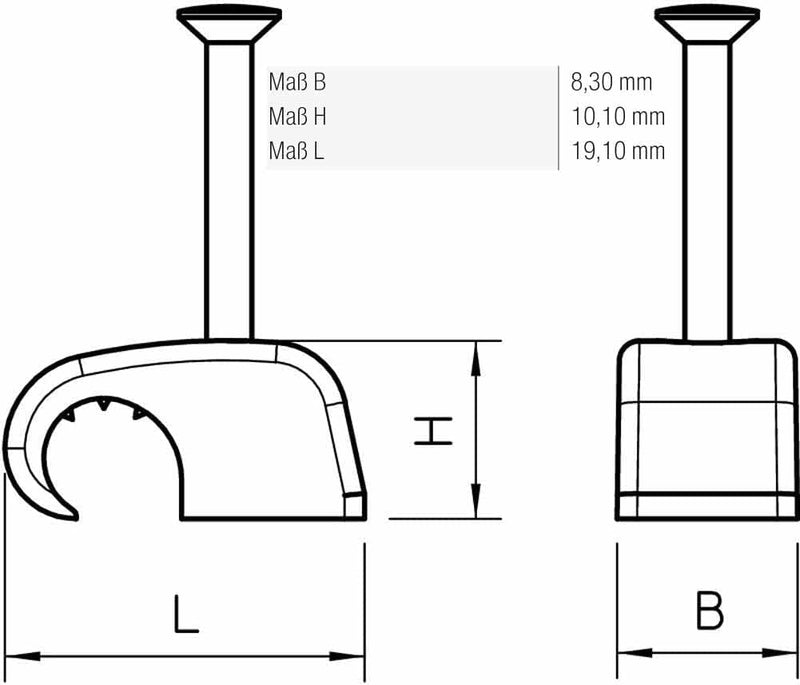 Cimco Nail Clamps 7-12 mm with Nail 25 mm (Pack of 200)