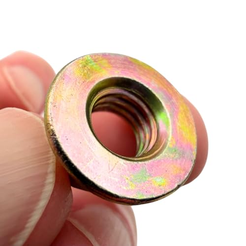 3/8"-16 Flange Nuts (50 Pack) – Grade 8 Built-in Washer Nuts Coarse Thread for Fast, Even Clamping on Frames, Brackets & Heavy Assemblies SAE J995 0.375" Flange Nut – 50 Pack