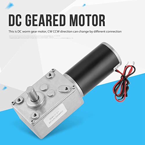 Reversible Worm Gear Motor, 12V 200RPM 5840‑31ZY Geared Motor Self-locking Permanent Magnet DC Turbo worming Geared Motor Reduction Motor for DIY Robot, RC Electric Toys