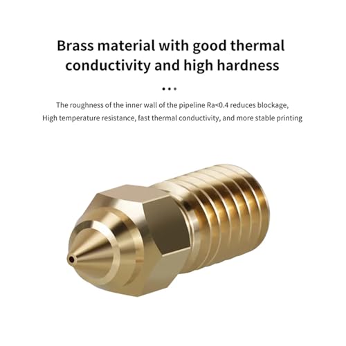 Creality 12PCS Brass Nozzles for Ender 3 V3 SE, 3D Printer Parts High Speed 0.4mm Brass Nozzles Kit for Creality Ender 5 S1, Ender 7 Ender 3 V3 SE Brass 0.4mm