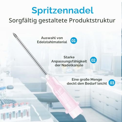 SGERUFZ Pack of 50 Stainless Steel Dispenser Needles, Infusion Tubes for Refilling Liquids, Industrial Glue Refill Tubes (1.2-38 mm)