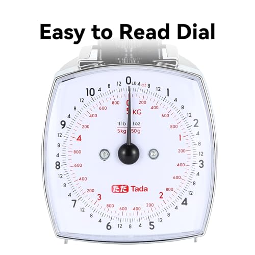 Tada 5kg/11lb Mechanical Kitchen Scales, Analog Dial Food Scale with Bowl