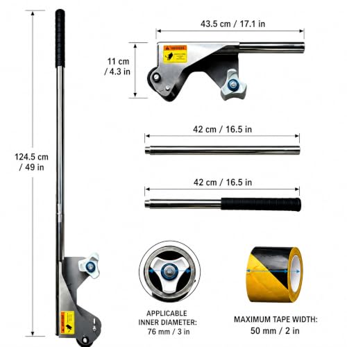 Floor Tape Applicator, Tape Applicator with Cutting Function. 1"- 2 inches wide adhesive tape