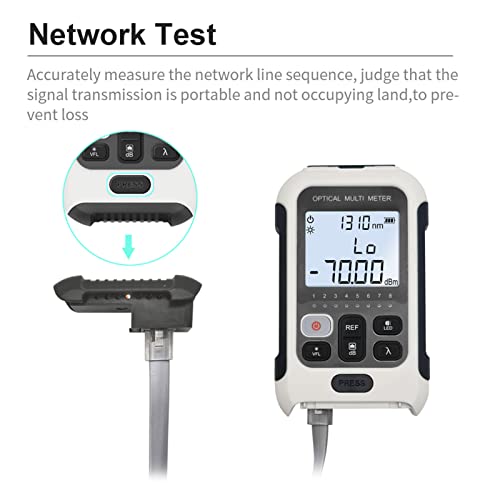 Optical Fiber Power Meter Multifunctional Fiber Optic Cable Tester White Network Cable Tester For Communication Engineering