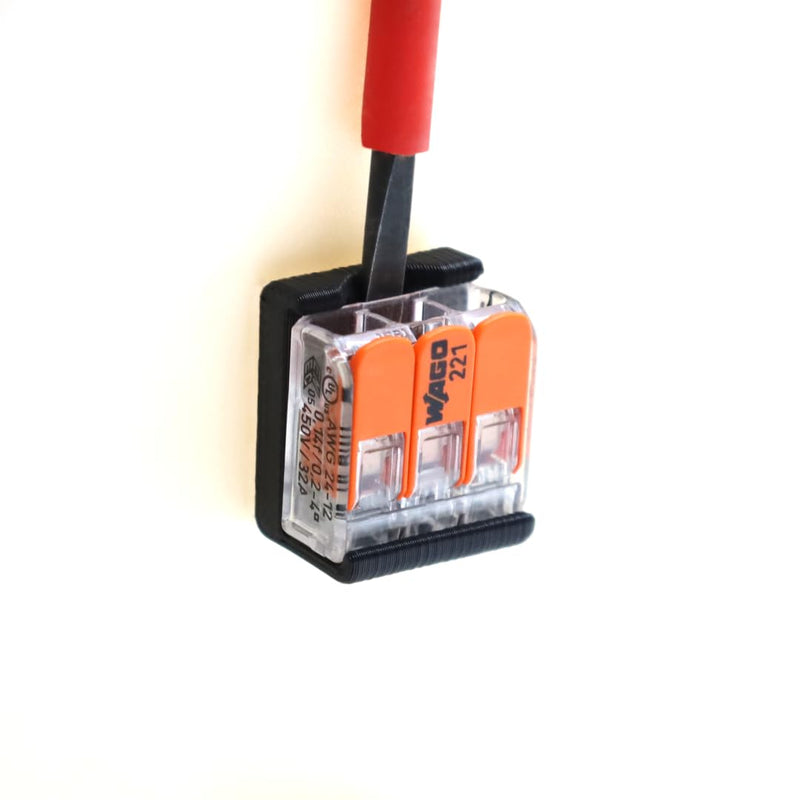 Holder for Mounting Compatible with WAGO 221 Connection Clamps, for Mounting on Various Surfaces Glue/Screws (16, Holder 2/3/5 Conductor 4 mm2 + Screw) Halter 2/3/5-Leiter 4mm2 + Schraube 16