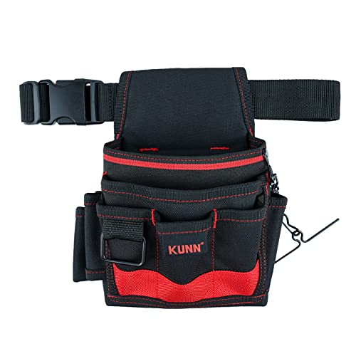 KUNN Tool Belt Suspender with Magnetic Wristband & Electrician Tool Pouch with Waist Belt