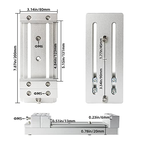 FoxAlien Mini Low Profile Bench Vise Workholding Clamp Work Table for FoxAlien 3018, Masuter 3, Masuter Pro, 3S, XE-PRO, WM-3020 Vasto CNC Router Machine