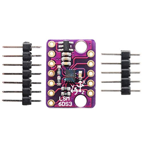 Hailege 2pcs LSM6DS3 LSM6DS3 Accelerometer Gyro Embedded Digital Temperature Sensor Module SPI IIC I2C 8KB FIFO Buffer 5V