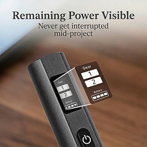 LIBERRWAY Engraving Pen, Cordless Rotary Tool with Power Display, 2-Speed 20000RPM Mini Engraver for Jewelry, Metal, Glass, Wood, Resin, DIY Beginner Friendly (42bits)