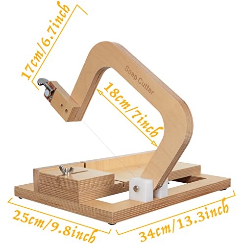 Wooden Wire Soap Cutter, Adjustable Wire Soap Slicer Cutting Tool for Handmade Candles Trimming Cheese Making Wooden-1