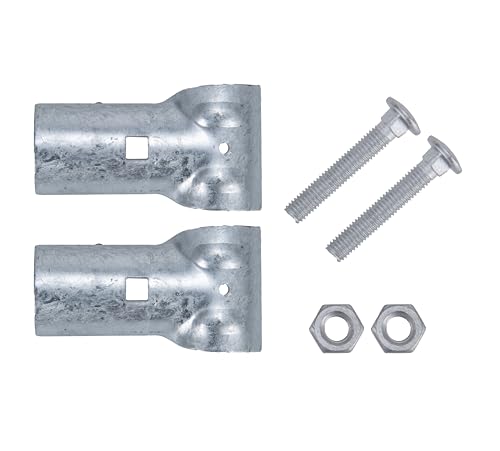 Fence T Clamp Galvanized Steel End Rail Clamps 1-3/8" x 1-3/8" (Set of 12) Set of 12