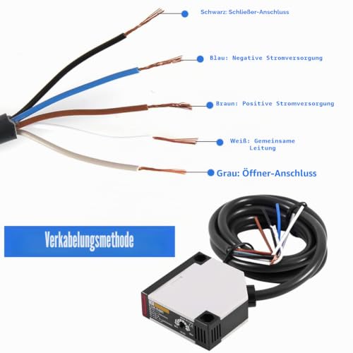 4M Reflector Photocell Transit Detector with Reflective Mirror Optical Sensor Switches IR Light
