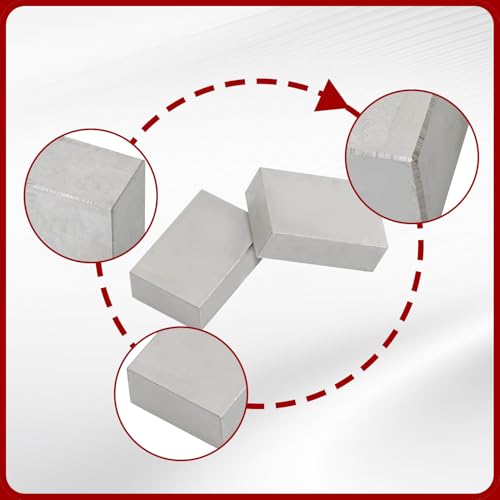 findmall 1 x 2 x 3 Inch Blocks Matched Pair No Holes Hardened Steel Accuracy Ground Machinist 123 Blocks Set Up Blocks Fit for Accuracy Grinding Layouts No Hole