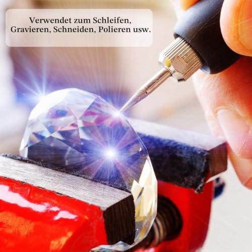 30 Pieces Diamond Grinding Pen 3 mm, 150 Grit Drill Grinding Pin, Diamond Cutter Set Carbide Grinding Pin, Diamond Cutter Grinding for Glass Gemstone for Grinding Polishing Engraving