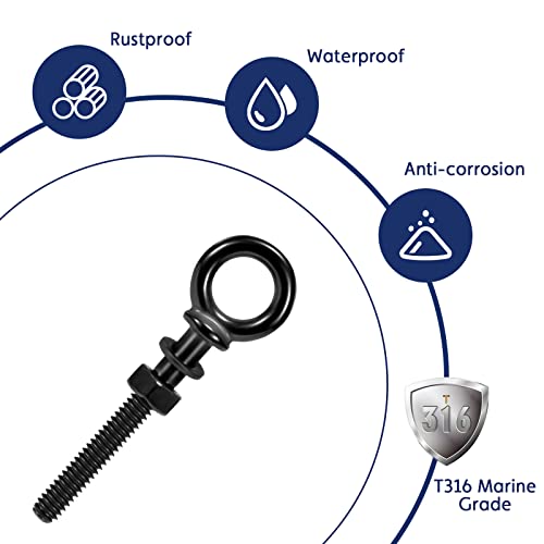 10 Pack Eye Bolt+ 50 Pack 30 Degree Angle Protective Sleeves