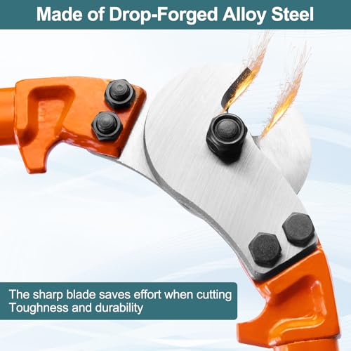BLIKA 18'' Heavy Duty Cable Cutter, Steel Cable Cutter for Cable Railing, Cuts Up to 5/16" Stainless Steel Wire Rope, Copper and Aluminium Cables 18" 1