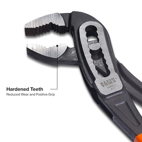 Klein Tools D5053KIT 3-Piece Classic Klaw Pump Pliers Set, 7-Inch, 10-Inch, and 12-Inch Pump Pliers, Compact Design with V-Jaw and Hardened Teeth for Maximum Torque 3-Piece Set