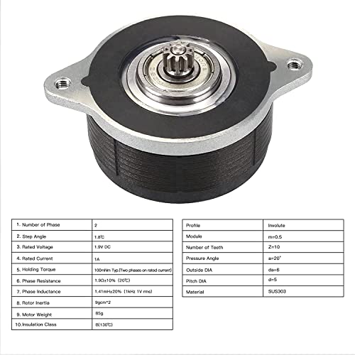 Moons Nema14 36mm Pancake Motor with 8 Tooth Gear, 17MM Enhanced Stepper Motor Compatible with Orbitor/Sherpa Extruder, Ender 3 Pro V2/Vorn 2.4 / BLV / CR10 3D Printer Direct Drive Upgrade