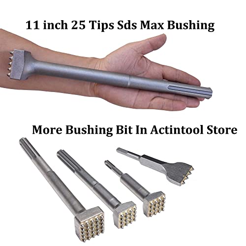 11 3/4 In. SDS Max 25 Tips Concrete Repair Patch Prepare Bushing Tool - 1 1/2 Inch Square Head - Pack of 1
