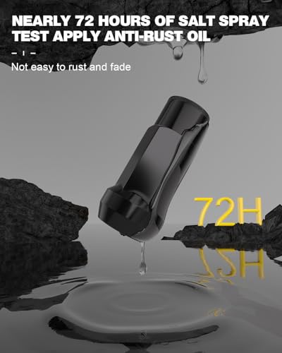 GAsupply M14x1.5 Extended Open Lug Nuts Black, 1.9" Tall 17mm Hex Cone Seat Long Open