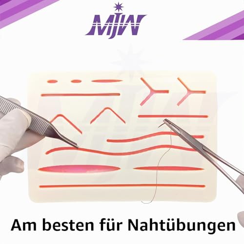 Suture Practice Pad Suture Exercise Board Silicone Seam Pads 3 Layers with Pre-Cut Wounds for Medical Students Veterinarians Nurses Silicone Seam Pad Silicone Sewing Pad 14 Wound Pad