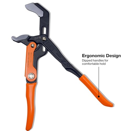 KLEIN TOOLS 68231 Swedish Pipe Wrench, S-Jaw Quick-Adjust Plumbers Wrench Fits Up to 2-Inch Round Pipe and 1-1/2-Inch Hex Nuts, 17-Inch