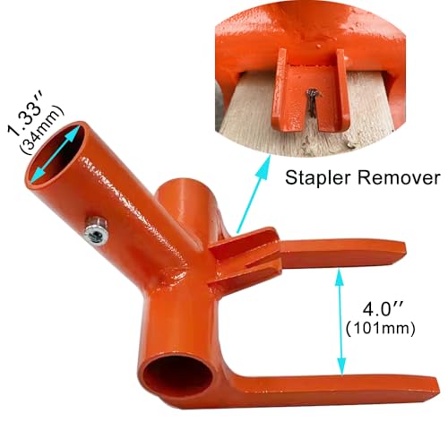 Pallet Buster Tool Pallet Breaker Head Only, Pallet Disassembly Tool with Nail Puller, Pallet Removal Tool for Removing Wooden Pallet Boards, Orange