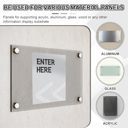 PATIKIL 1x4.7" Standoff Screws, 16 Pack Stainless Steel Stand Off Wall Mounts Wall Sign Mounting Hardware Advertising Standoff Nail for Hanging Acrylic Signs Picture Frame, Silver 1x4.7"