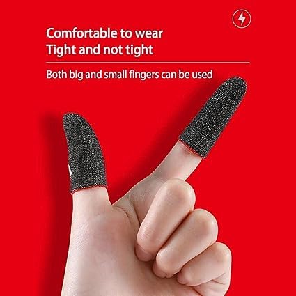 1 Pair Purple Mobile Phone Games Gaming Finger Sleeve Breathable Fingertips Finger Cover Sweatproof Anti-Slip Fingertip Cover for Mobile Game Cell Phone Gaming Finger Sleeves