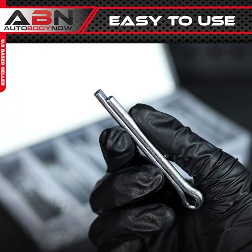 ABN Large Cotter Pin Key 144 pc Assortment Set 1/8 x 2 to 1/4 x 3 Inch – Steel Locking Automotive Axle Trailer Pins
