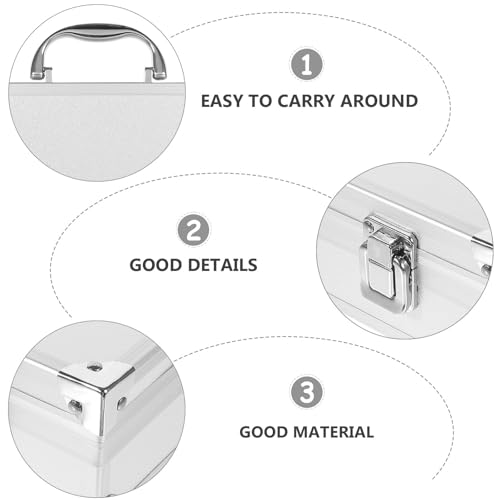 ERINGOGO Aluminum Alloy Tool Box with Capacity Portable Medicine Storage Case Aid and Tools Container Carrying Suitcase for Home School Garage Hospital