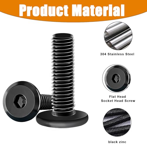 Taiss 30 Sets 1/4"-20 Threaded Inserts for Wood Furniture Screw Assortment+40PCS 1/4"-20 Threaded Inserts for Wood