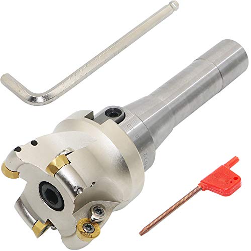 Face Mill Cutter Holder EMRW 6R 63-22+R8-FMB22-7/16+RPMT1204 Hard Alloy Blade+8mm Spanner+T15 Spanner, Used for Fough Machining of The Workpiece on The Milling Machine. EMRW 6R63-22(2.48 Inch)