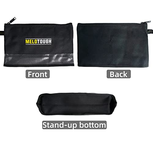 MELOTOUGH Utility Tool Tote bag Combo Kit-Includes 2 Medium Tool Organizer Bags + Multi Tool Pouch Small Tool Bag Zipper Bag Zipper Pouches