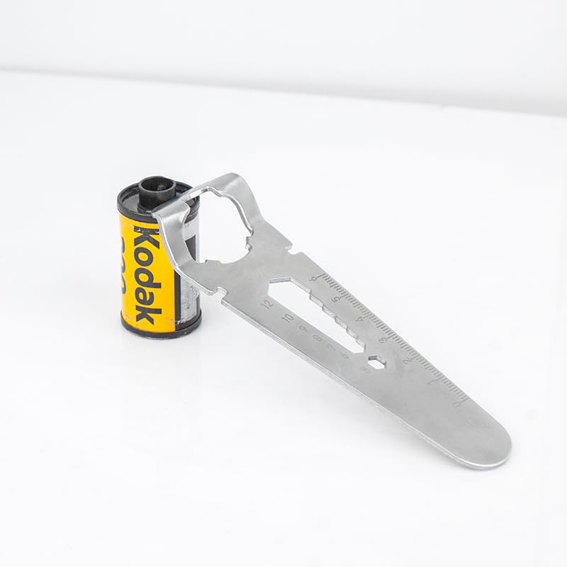 35mm 135 Film Cassette Opener, Steel Metal Film Cassette Cartridge Removal Darkroom Tool with External Hexagonal Wrench and Scale (FCT-135) FCT-135