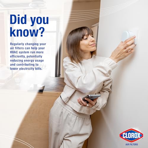 Clorox 18x18x1 Air Filter, MERV 11 Pleated HVAC AC Furnace Air Filters for Dust, Pollen and Pet Dander, MPR 1000 & FPR 7 – Pack of 4 MERV 11 Plus