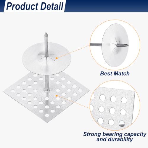 PATIKIL 100pcs Perforated Insulation Pins 2-1/2" for Foam 50