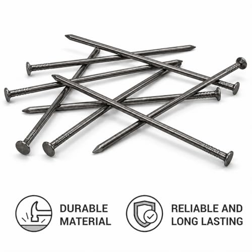 (Pack of 30) Carbon Steel 15/64" x 7-7/8" (6.0 x 200 mm) Construction Nails Flat Round Head Multi-Purpose Common Wire Nails Woodworking 15/64" x 7-7/8" (6.0 x 200 mm)