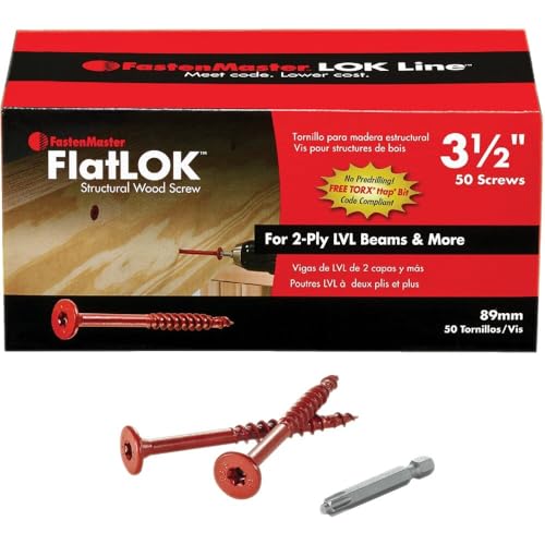 FastenMaster Flatlok No. 14 x 3-1/2 in. L #40 Torx Tap Flat Head Epoxy Carbon Steel Wood Screws